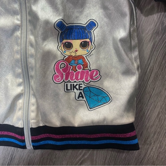 LOL Silver and Black Star Jacket Size 7/8 - Picture 10 of 10